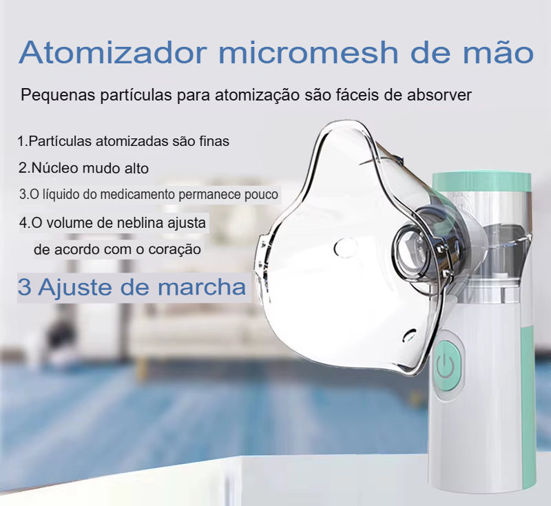 Nebulizador Portátil Melhora a Respiração